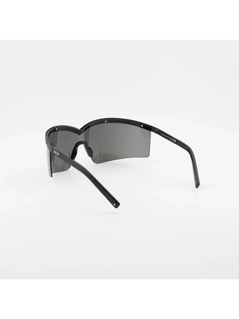 MCM MW0016 02A Sunglasses Black Shield Frame, Smoke Lenses